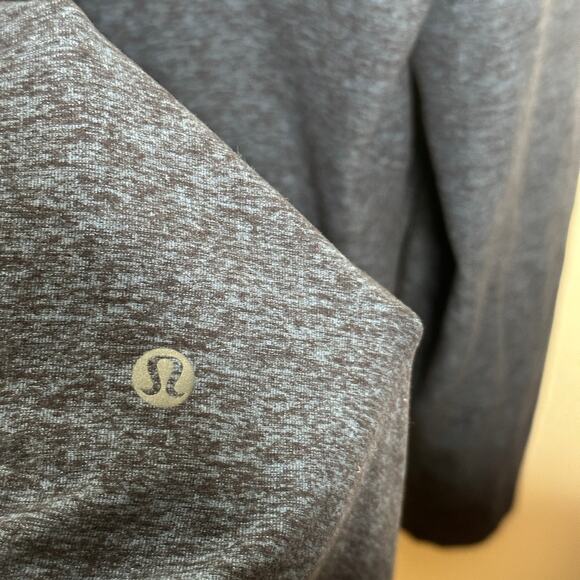 LULULEMON Surge Warm Full Zip Heathered True Navy Blue Black Sz L {I2} - Picture 5 of 6